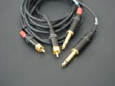 2x Rca - 2x 6.3mm kištukai garso kabelis - nuotraukos Nr. 2