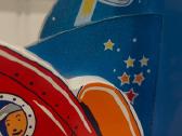 Vintage Astronaut and Rocket Scandinavian Bookends - nuotraukos Nr. 7