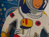 Vintage Astronaut and Rocket Scandinavian Bookends - nuotraukos Nr. 9