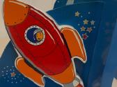 Vintage Astronaut and Rocket Scandinavian Bookends - nuotraukos Nr. 6