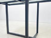 Modernus, stiklinis stalas su metalinėmis kojomis - nuotraukos Nr. 7