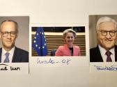 Friedrich Merz ir Ursula von der Leyen autografai - nuotraukos Nr. 4