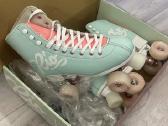 Rio Roller Script Quad Skates/coral (42/43)