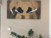 Didelis Ž. Liogės paveikslas 7 drambliai 118x60 cm - nuotraukos Nr. 2
