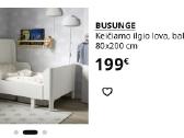Keičiamo ilgio lova, balta, 80x200xm - nuotraukos Nr. 6