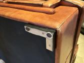 Natūralios odos (bisono) sofa + 2 foteliai – kokyb - nuotraukos Nr. 5
