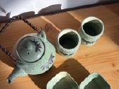 Arbatos gėrimo indų rinkinys su lėkštutėmis - nuotraukos Nr. 3