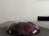 Keramikos dubuo lėkštė, ruda bordo spalva - nuotraukos Nr. 5