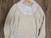 Dailus megztinis su apykakle - nuotraukos Nr. 2