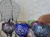 Spalvota vintažinės krištolo taurės - nuotraukos Nr. 5