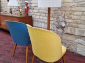 Vintažinės mid century spyruoklinės vinilo kėdės - nuotraukos Nr. 4
