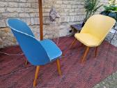 Vintažinės mid century spyruoklinės vinilo kėdės - nuotraukos Nr. 5
