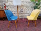 Vintažinės mid century spyruoklinės vinilo kėdės - nuotraukos Nr. 7