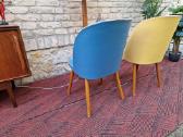 Vintažinės mid century spyruoklinės vinilo kėdės - nuotraukos Nr. 10