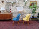 Vintažinės mid century spyruoklinės vinilo kėdės - nuotraukos Nr. 11