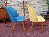 Vintažinės mid century spyruoklinės vinilo kėdės - nuotraukos Nr. 13