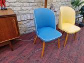 Vintažinės mid century spyruoklinės vinilo kėdės - nuotraukos Nr. 17
