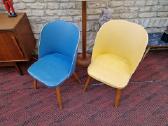 Vintažinės mid century spyruoklinės vinilo kėdės - nuotraukos Nr. 21