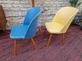 Vintažinės mid century spyruoklinės vinilo kėdės - nuotraukos Nr. 23