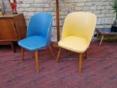 Vintažinės mid century spyruoklinės vinilo kėdės - nuotraukos Nr. 29