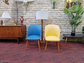 Vintažinės mid century spyruoklinės vinilo kėdės - nuotraukos Nr. 30