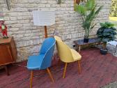 Vintažinės mid century spyruoklinės vinilo kėdės - nuotraukos Nr. 38