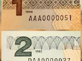 1 ir 2 litai atspausdinti vieni iš pirmųjų !
