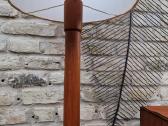 Vintažinis mid century tikmedžio toršeras - nuotraukos Nr. 8