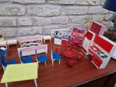Vintažiniai mid century lėlių namo baldai - nuotraukos Nr. 38
