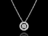 Balto Aukso Kaklo Papuošalas Su 0.26ct Deimantais