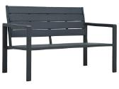 Sodo suoliukas, pilkos spalvos, 120cm, Hdpe