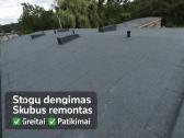 Stogu dengimas bitumine danga ir skubus remontas