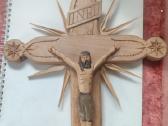 Religija vintažinis medinis kryžius