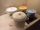 Emaliuotas puodas 3 , 4,5 , 5,5 , 7,0 litrų