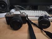 Fujifilm xt100 + kit lens + meke 35 mm f 1,7
