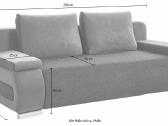Minkšta sofa-lova „Moritz 2 su patalynės dėže - nuotraukos Nr. 5