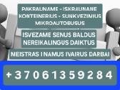 Kroveju paslaugos Pagalbiniai darbai Perkraustymas