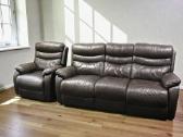 Natūralios odos sofa su reklaineriu - nuotraukos Nr. 5
