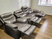 Natūralios odos sofa su reklaineriu - nuotraukos Nr. 7