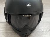 Shark moto šalmas su kauke M - Matinis juodas