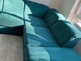Minkšta U formos sofa be miegamos dalies