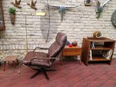 Vintažinis mid century modern odinis fotelis - nuotraukos Nr. 17