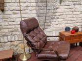 Vintažinis mid century modern odinis fotelis - nuotraukos Nr. 23