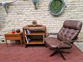 Vintažinis mid century modern odinis fotelis - nuotraukos Nr. 30