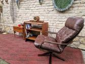 Vintažinis mid century modern odinis fotelis - nuotraukos Nr. 32