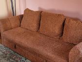Didelė sofa-lova ir dvivietė sofa
