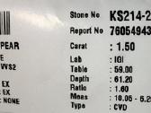 Parduodamas 1.50 ct kriaušės formos (pear) laborat - nuotraukos Nr. 2