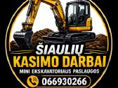 Mini ekskavatoriaus nuoma Sraigtinių poliu sukimas