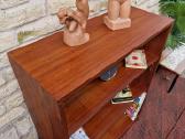Vintažinė mid century tikmedžio knygų lentyna - nuotraukos Nr. 4