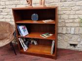 Vintažinė mid century tikmedžio knygų lentyna - nuotraukos Nr. 9